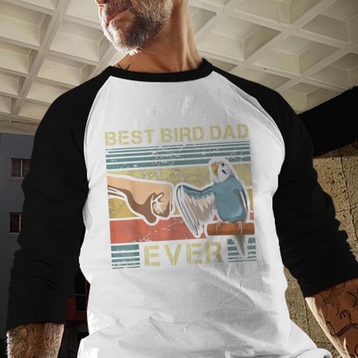 Budgie Dad Bird Lover Father Animal Enthusiast Bird Guy Men Baseball Raglan Shirt