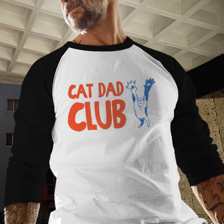 Cat Dad Club Life Is Better With Cats Father's Day 2 Sided Men Baseball Raglan Shirt