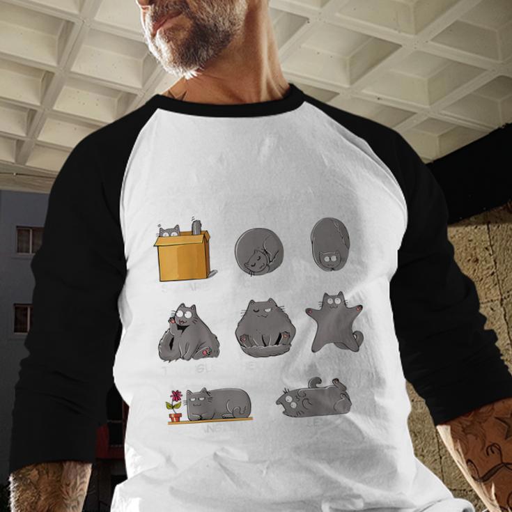 Cat Geometry Math Cat For Cat Dad Cat Mom Kids Men Baseball Raglan Shirt