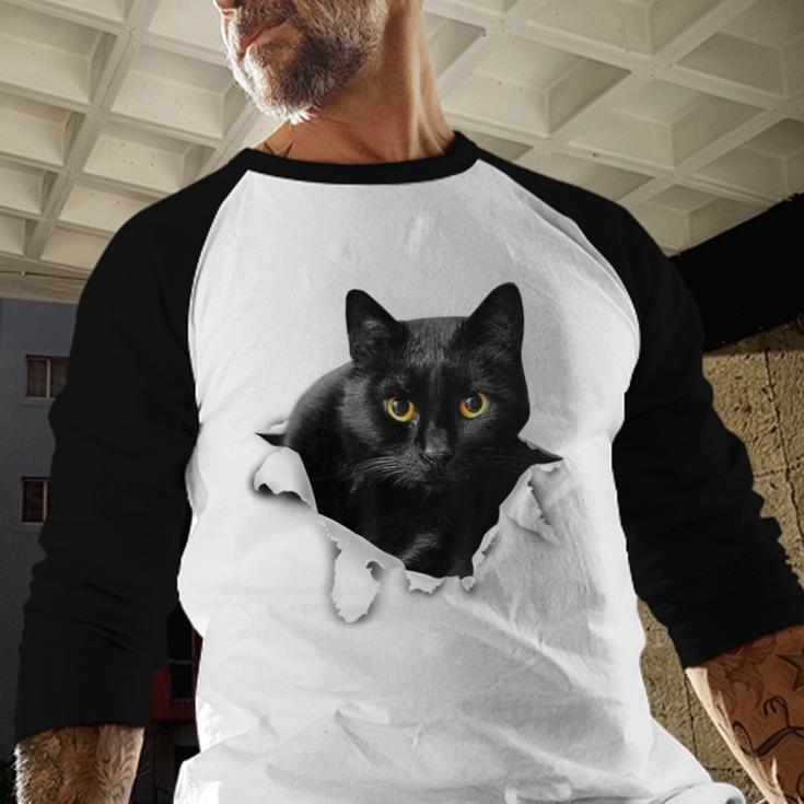 Cat Torn Cloth For Cat Lover Cat Dad Cat Mom Men Baseball Raglan Shirt