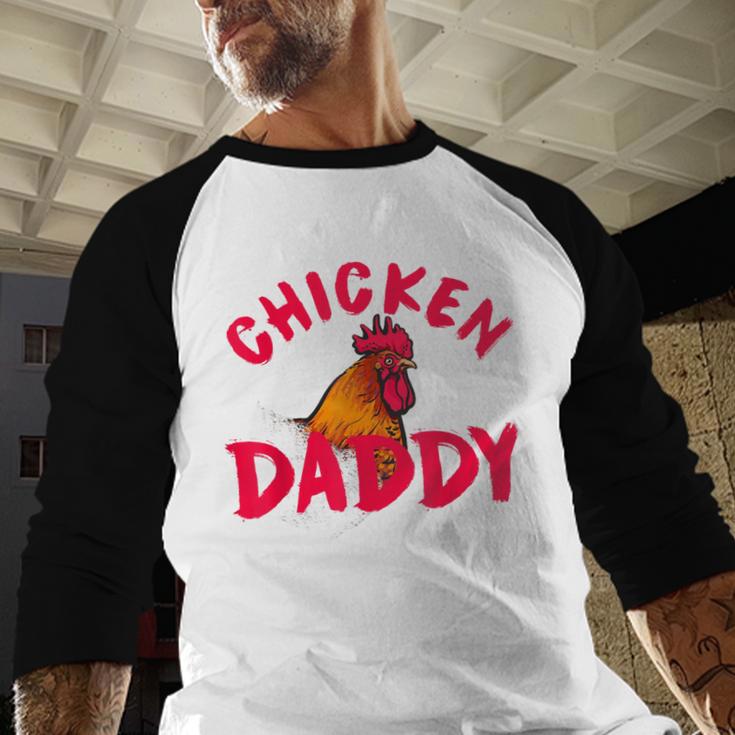 Chicken Dad Rooster Daddy Farmer Men Baseball Raglan Shirt