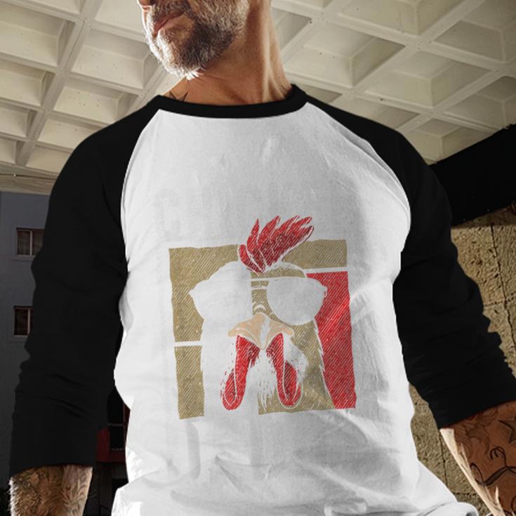 Chicken Daddy a Fun For Every Rooster In The Basket Men Baseball Raglan Shirt