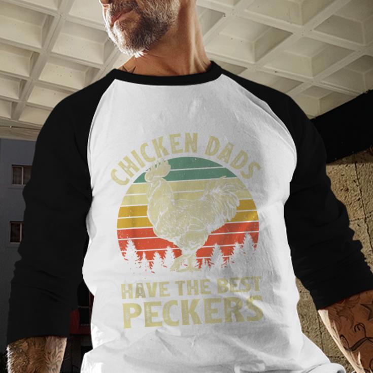 Chicken Dads Have The Best Peckers Vintage Apparel Men Baseball Raglan Shirt Chicken Dads Have The Best Peckers Vintage Apparel Men Baseball Raglan Shirt