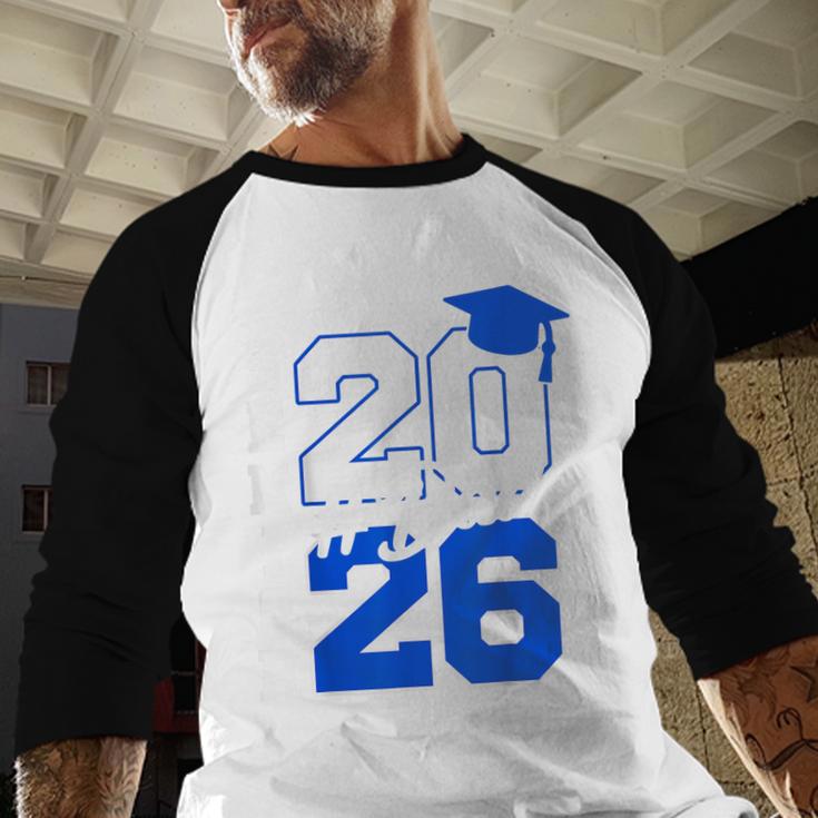 Class Of 2026 Dad Proud Dad Of A 2026 Senior Graduate Men Baseball Raglan Shirt