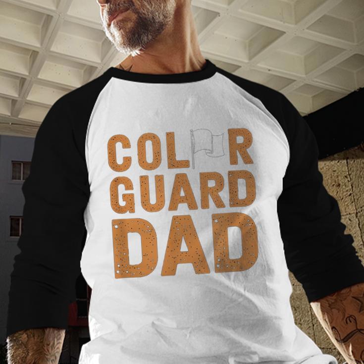 Color Guard Dad Flag Flipping Father Men Baseball Raglan Shirt Color Guard Dad Flag Flipping Father Men Baseball Raglan Shirt