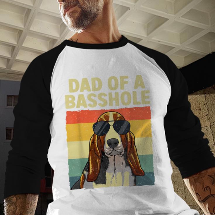 Cool Basset Hound For Men Dad Dog Basset Hound Lovers Men Baseball Raglan Shirt