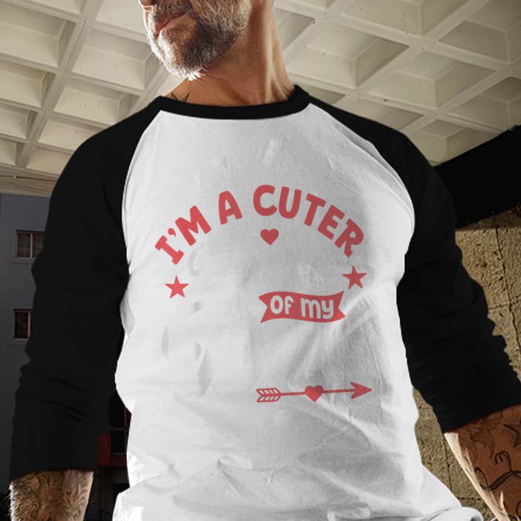 Cuter Version Of Dad Cute Kid Boy Girl Proud New Dad Men Baseball Raglan Shirt