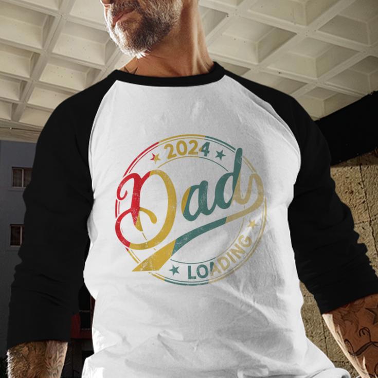 Dad 2024 Loading Men Baseball Raglan Shirt