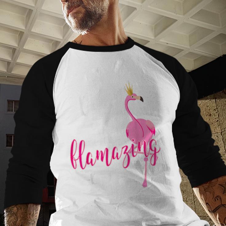 Dad Of B-Day Girl Flamazing Pink Flamingo Birthday Party Men Baseball Raglan Shirt Dad Of B-Day Girl Flamazing Pink Flamingo Birthday Party Men Baseball Raglan Shirt