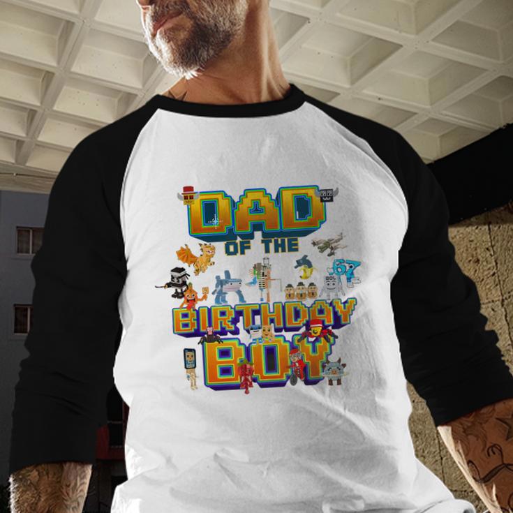 Dad Of The Birthday Boy Brainrot Meme Kids Teens Boys Men Baseball Raglan Shirt