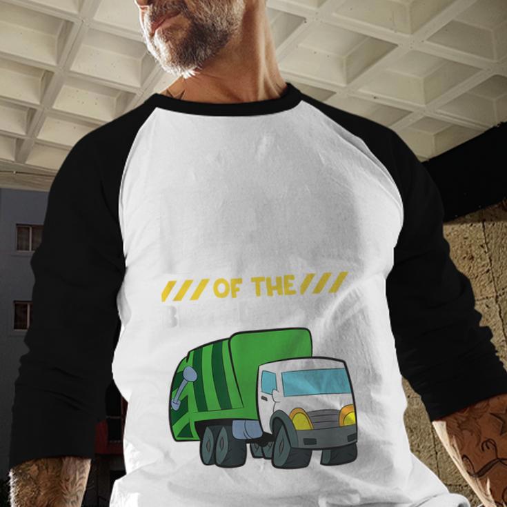 Dad Of The Birthday Boy Garbage Truck Birthday Party Men Baseball Raglan Shirt Dad Of The Birthday Boy Garbage Truck Birthday Party Men Baseball Raglan Shirt