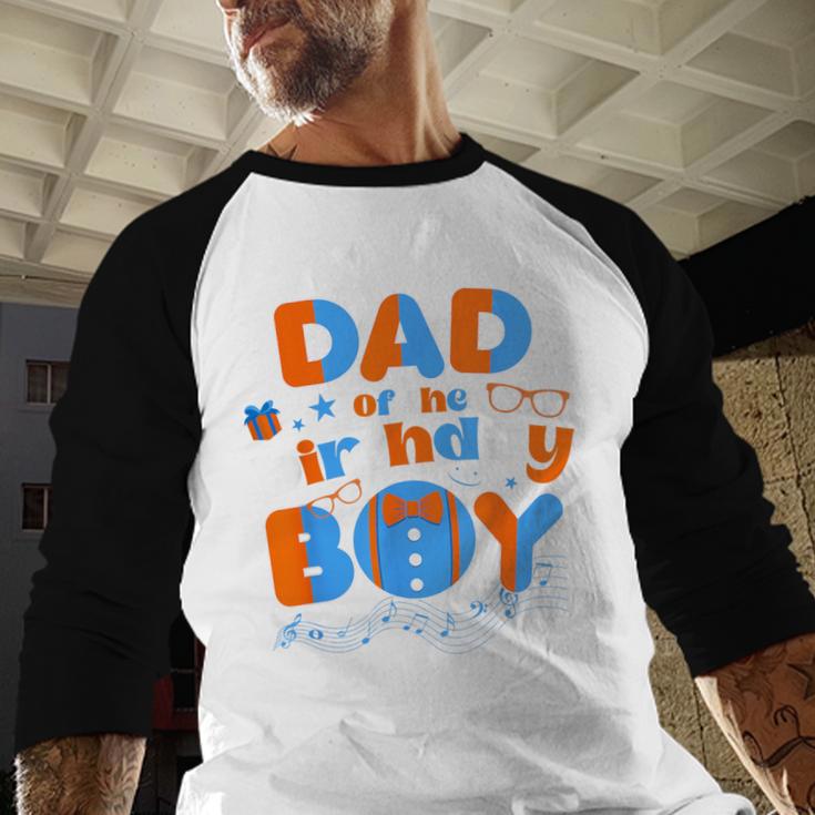 Dad Of The Birthday Boy Matching Family Blippy Men Baseball Raglan Shirt Dad Of The Birthday Boy Matching Family Blippy Men Baseball Raglan Shirt