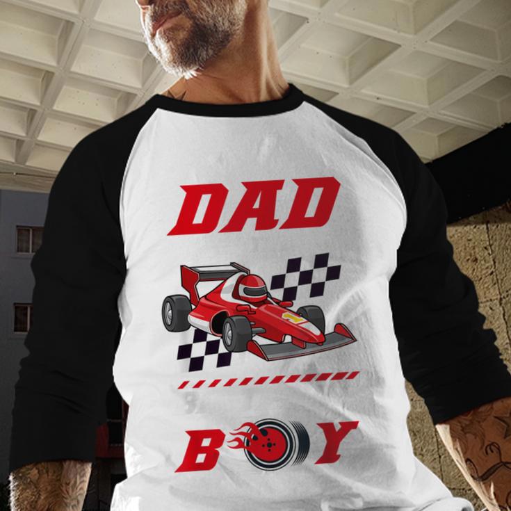 Dad Of The Birthday Boy Pit Crew Race Car Matching Family Men Baseball Raglan Shirt Dad Of The Birthday Boy Pit Crew Race Car Matching Family Men Baseball Raglan Shirt