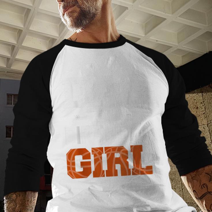 Dad Of The Birthday Girl Basketball Dad Family Matching Men Baseball Raglan Shirt
