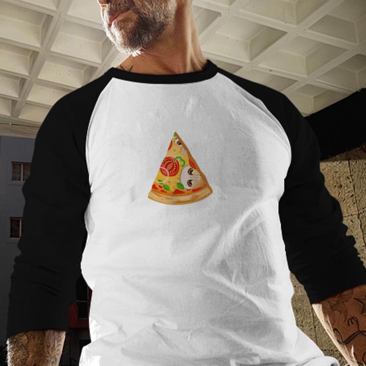 Dad Birthday Pizza 1st Birthday Pizza Family Matching Men Baseball Raglan Shirt