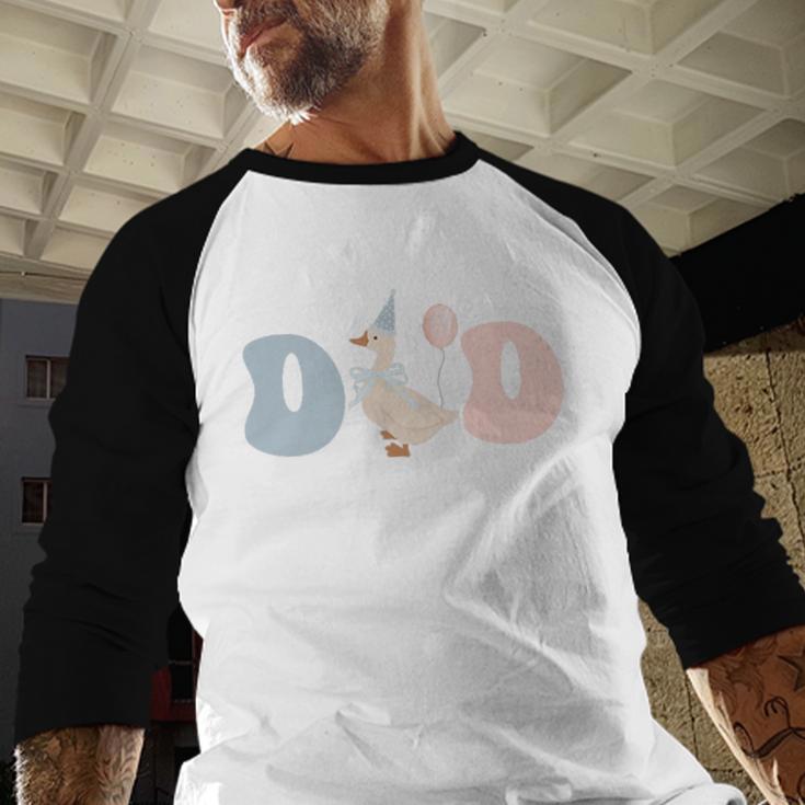 Dad Daddy Of The Birthday Silly Goose Family Men Baseball Raglan Shirt