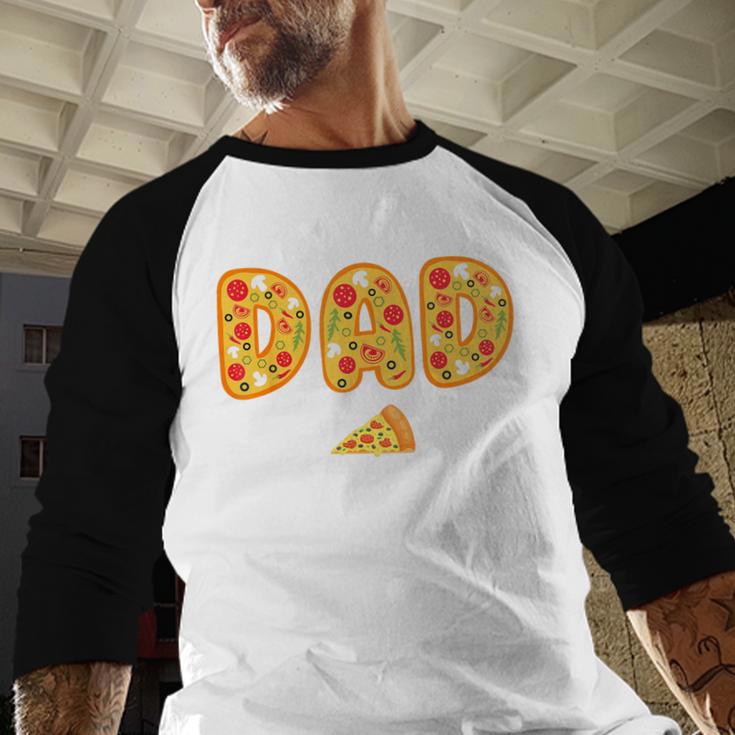 Dad Daddy Matching Birthday Squad Crew Pizza Family Men Baseball Raglan Shirt