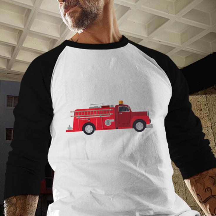 My Dad Is A Firefighter Men Baseball Raglan Shirt
