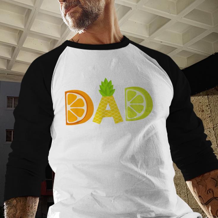 Dad Fruitarian Lover Summer Father Fruit Slice Men Baseball Raglan Shirt Dad Fruitarian Lover Summer Father Fruit Slice Men Baseball Raglan Shirt