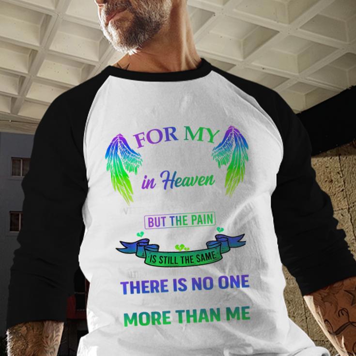 For My Dad In Heaven Touching Tribute For Passed Away Father Men Baseball Raglan Shirt