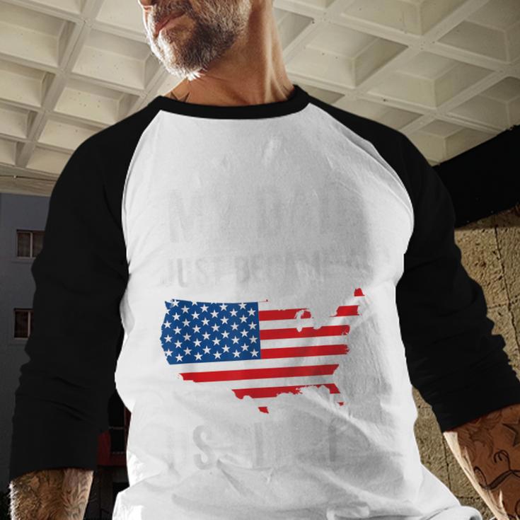 My Dad Just Became A US Citizen Proud New American Citizen Men Baseball Raglan Shirt My Dad Just Became A US Citizen Proud New American Citizen Men Baseball Raglan Shirt