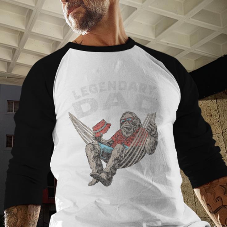 Dad Legendary Saying Men Baseball Raglan Shirt