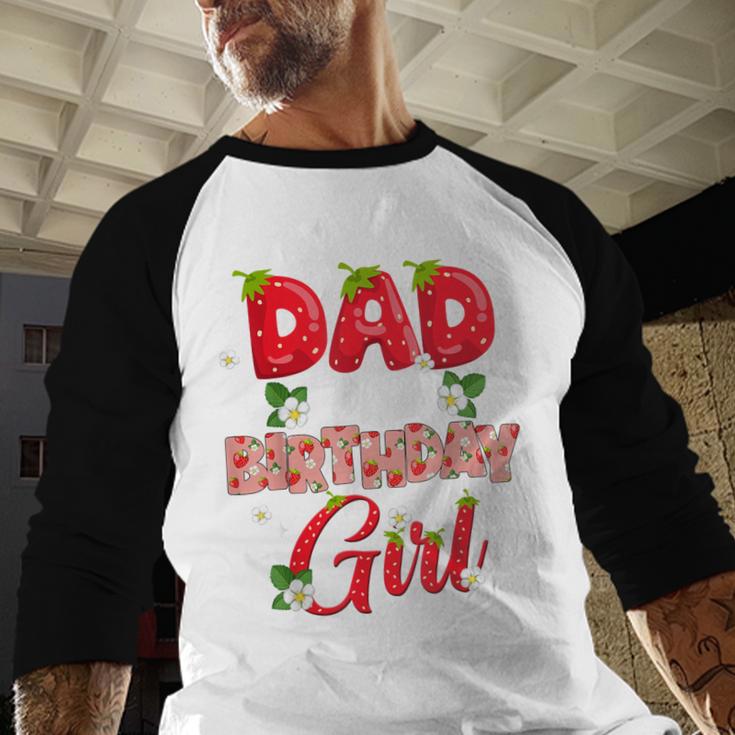 Dad And Mom Birthday Girl Strawberry Berry Sweet One Two Men Baseball Raglan Shirt
