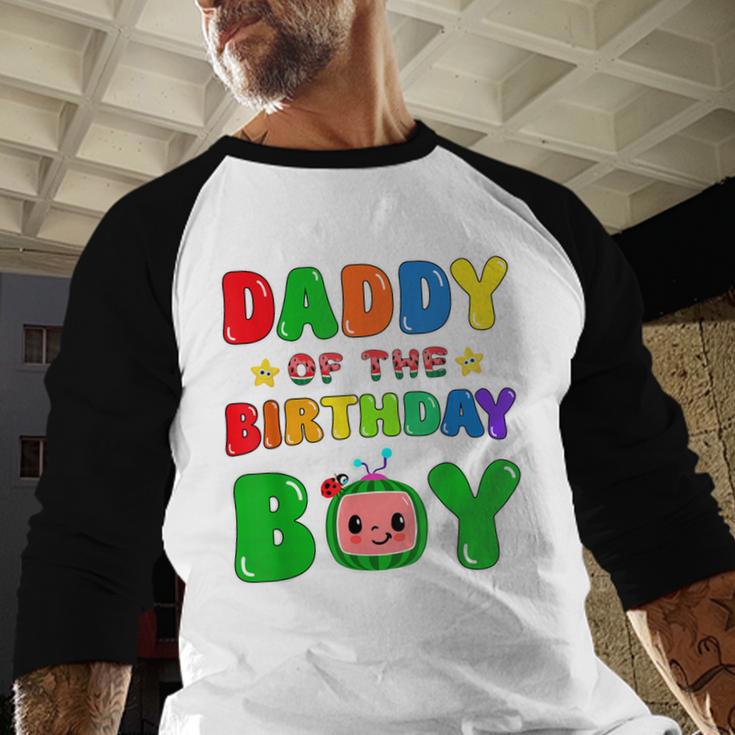 Dad And Mom Daddy Of The Birthday Boy Tee Melon Family Party Men Baseball Raglan Shirt Dad And Mom Daddy Of The Birthday Boy Tee Melon Family Party Men Baseball Raglan Shirt