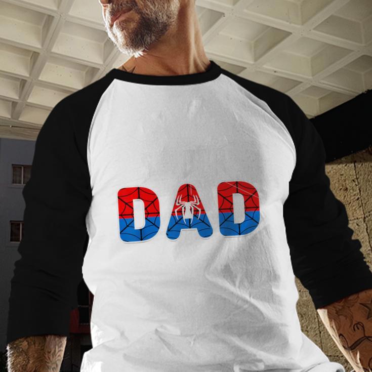 Dad And Mom Spider Family Matching Birthday Halloween Men Baseball Raglan Shirt
