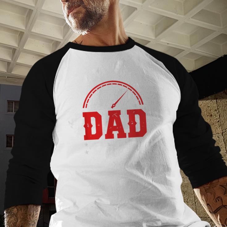 Dad Pit Crew Birthday Party Race Car Racing Family Matching Men Baseball Raglan Shirt