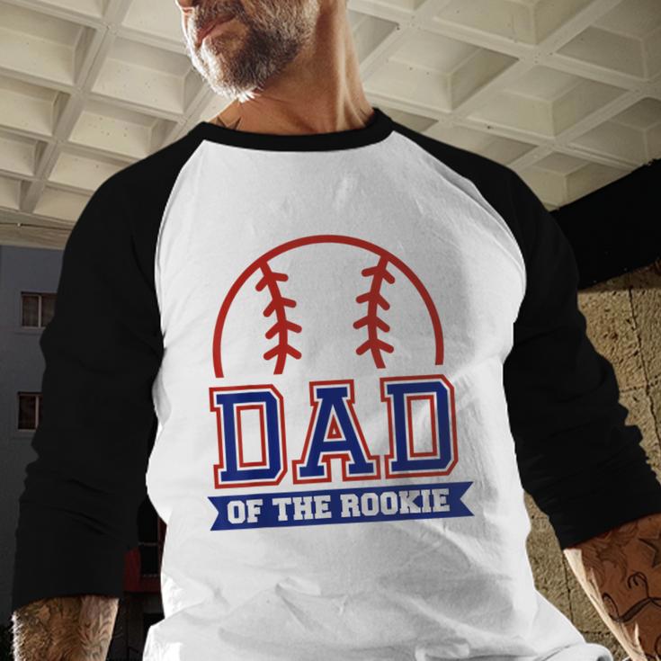 Dad Of Rookie 1st Birthday Baseball Theme Matching Party Men Baseball Raglan Shirt