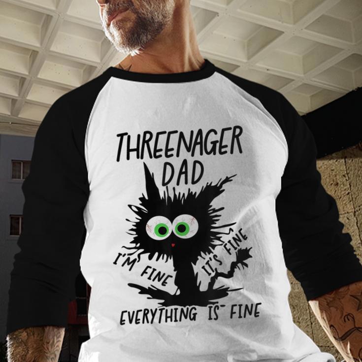 Dad Threenager Dad Daddy Of A Threenager Men Baseball Raglan Shirt Dad Threenager Dad Daddy Of A Threenager Men Baseball Raglan Shirt