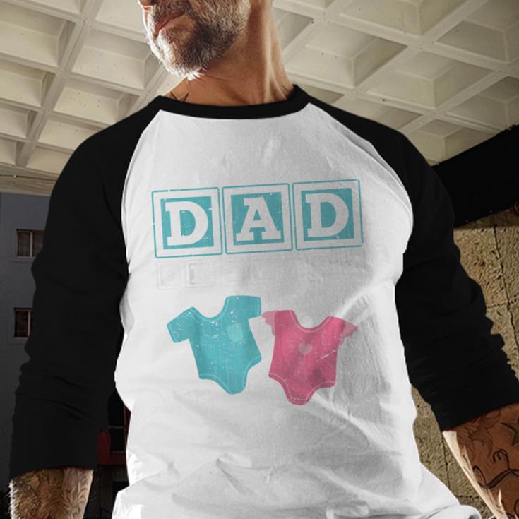 Dad Of Twins Family Daddy Fathers Day Future Parents Men Baseball Raglan Shirt