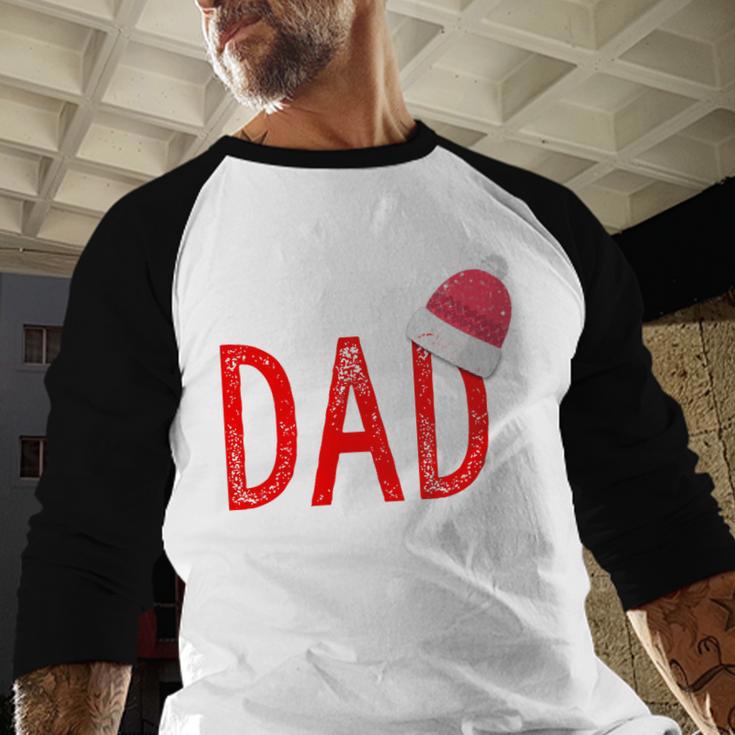 Dad Xmas PJs Christmas Pajamas And Xmas PJ Family Shirt Men Baseball Raglan Shirt