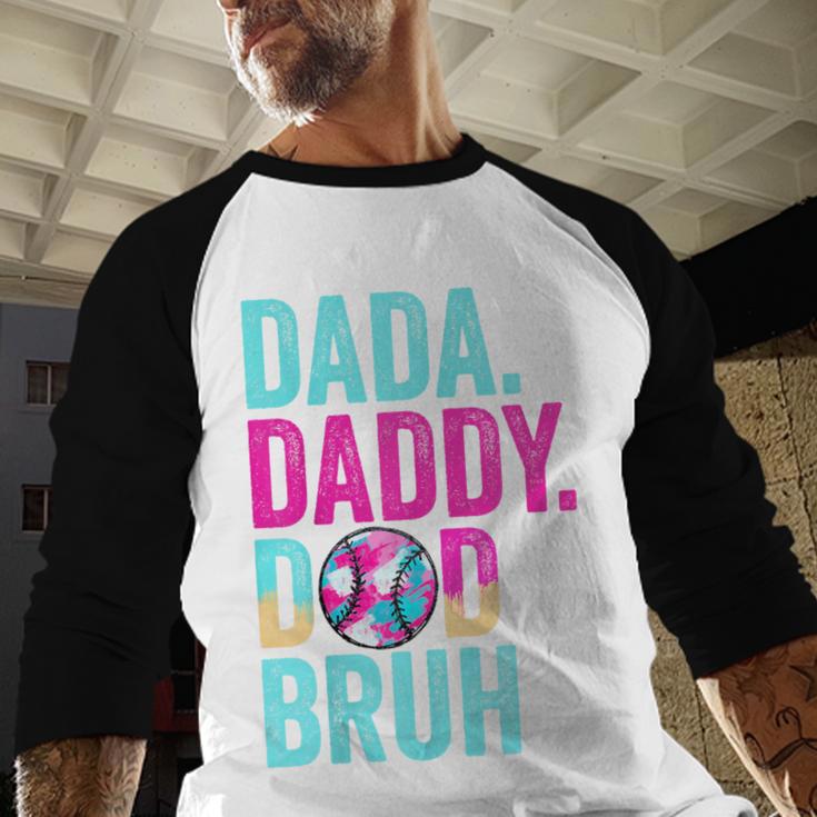 Dada Daddy Dad Bruh Baseball Drip Ice Cream Dad Bruh Men Baseball Raglan Shirt