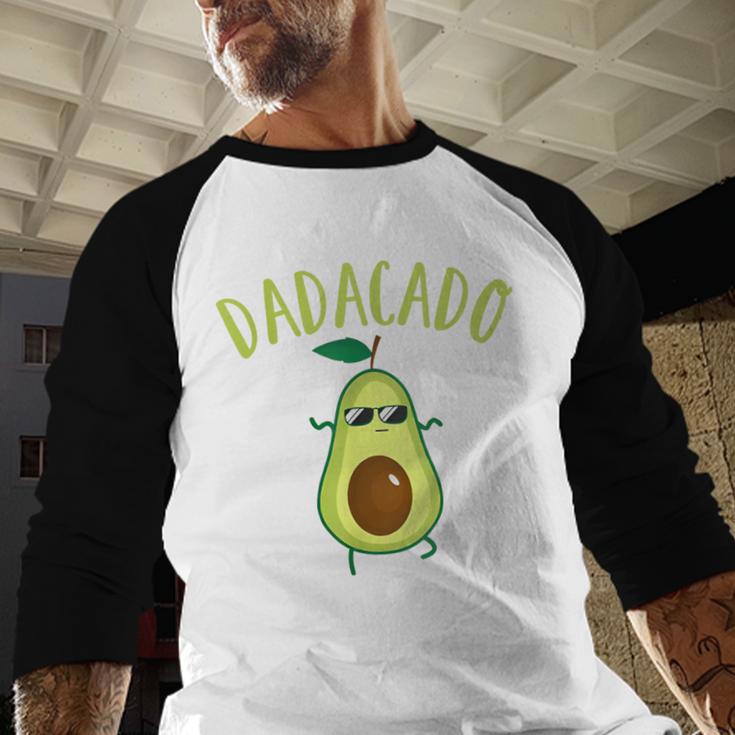 Dadacado Cute Daddy Avocado Pregnant Dad Father Day Men Baseball Raglan Shirt