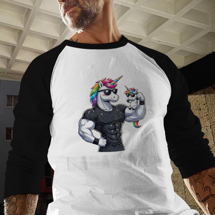 Dadacorn Unicorn Dad Papa Father's Day Daughter Men Baseball Raglan Shirt Dadacorn Unicorn Dad Papa Father's Day Daughter Men Baseball Raglan Shirt
