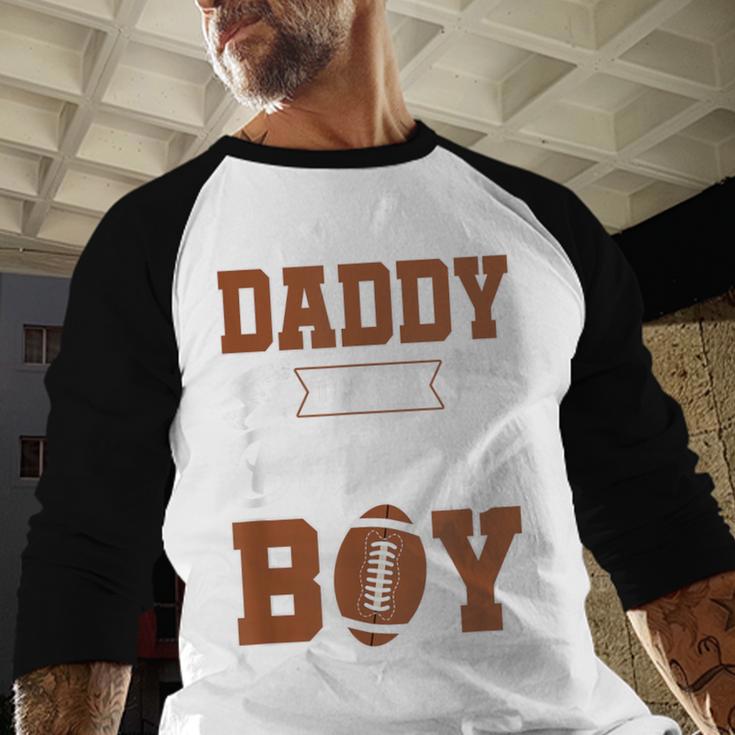 Daddy Of The Birthday Boy Football Party Family Matching Men Baseball Raglan Shirt