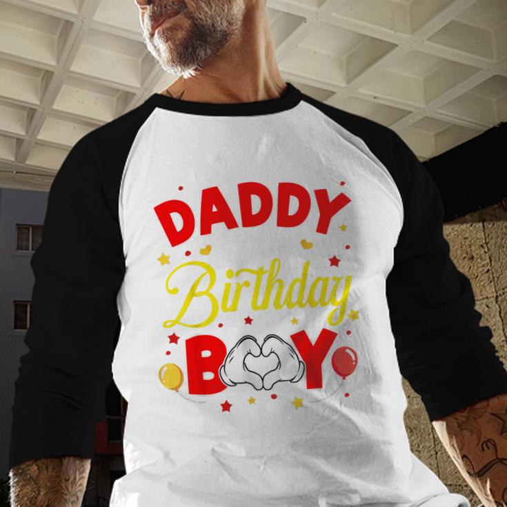 Daddy Of The Birthday Boy Matching Dad Son Family Birthday Men Baseball Raglan Shirt