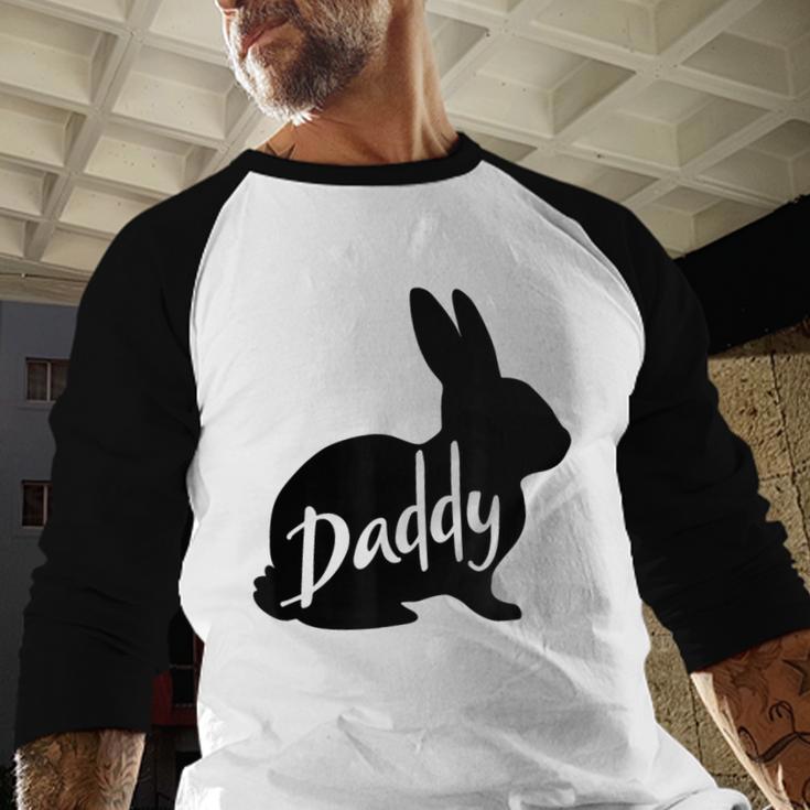Daddy Bunny Rabbit Father Dad Easter Men Baseball Raglan Shirt