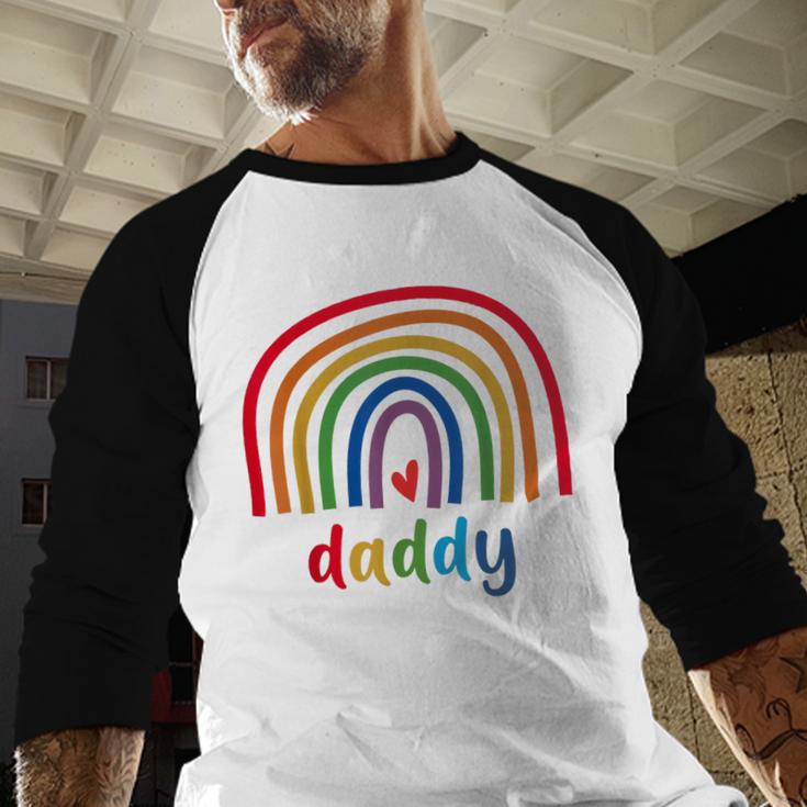 Daddy Rainbow For Women Men Family Matching Birthday Men Baseball Raglan Shirt