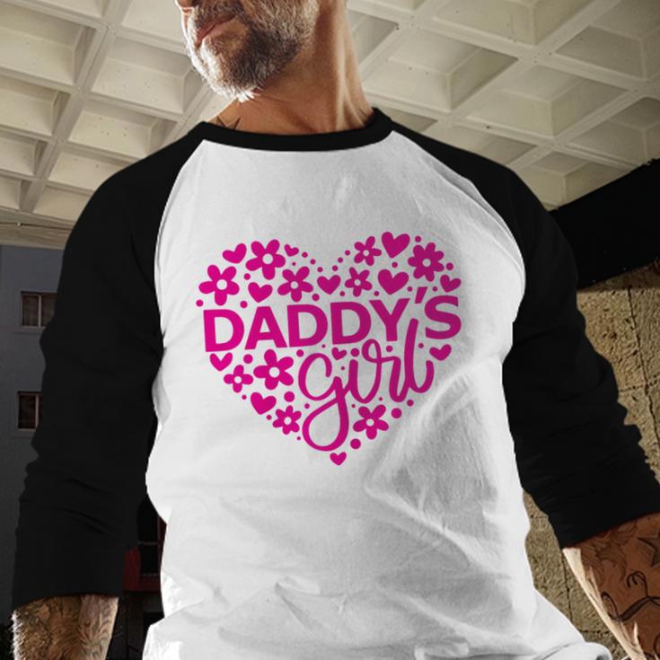 Daddy's Girl Father's Day Idea For a New Dad Men Baseball Raglan Shirt