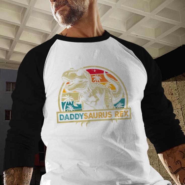 Daddysaurus Rex Dinosaur Daddy Saurus Rex Family Matching Men Baseball Raglan Shirt Daddysaurus Rex Dinosaur Daddy Saurus Rex Family Matching Men Baseball Raglan Shirt