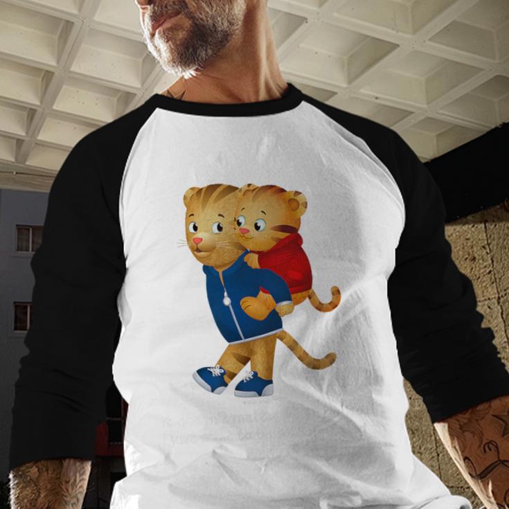 Daniel And Dad Tiger Dark Shirt Men Baseball Raglan Shirt
