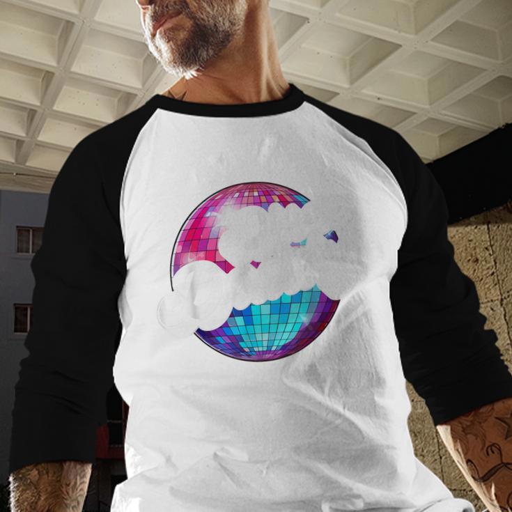 Disco Daddy 60's 70s Disco Dad Men Baseball Raglan Shirt