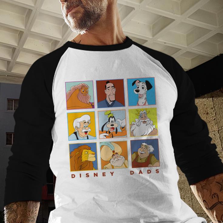 Disney Classic Father's Day Disney Dads Colorful Panels Men Baseball Raglan Shirt Disney Classic Father's Day Disney Dads Colorful Panels Men Baseball Raglan Shirt