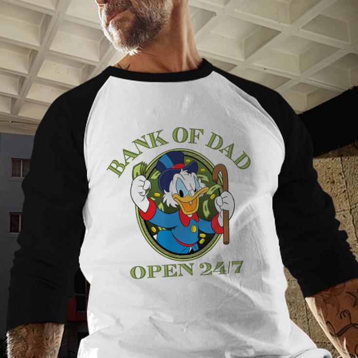 Disney DuckTales Bank Of Dad Small Men Baseball Raglan Shirt Disney DuckTales Bank Of Dad Small Men Baseball Raglan Shirt