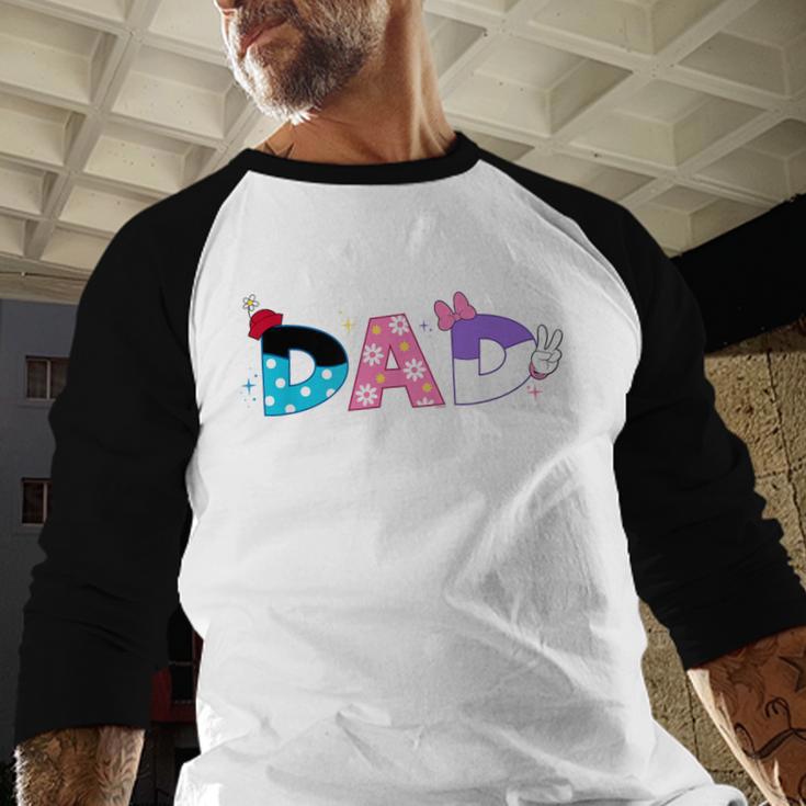 Disney Minnie Mouse And Daisy Duck Dad Father's Day Birthday Men Baseball Raglan Shirt