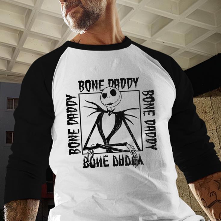Disney The Nightmare Before Christmas Jack Bone Daddy Frame Men Baseball Raglan Shirt