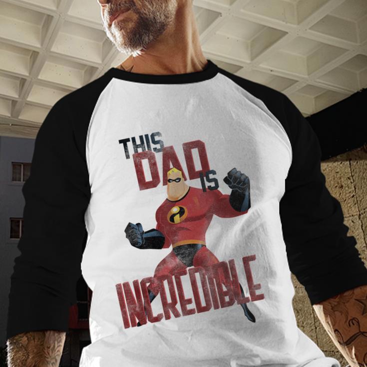 Disney Pixar The Incredibles Father's Day Incredible Dad Men Baseball Raglan Shirt
